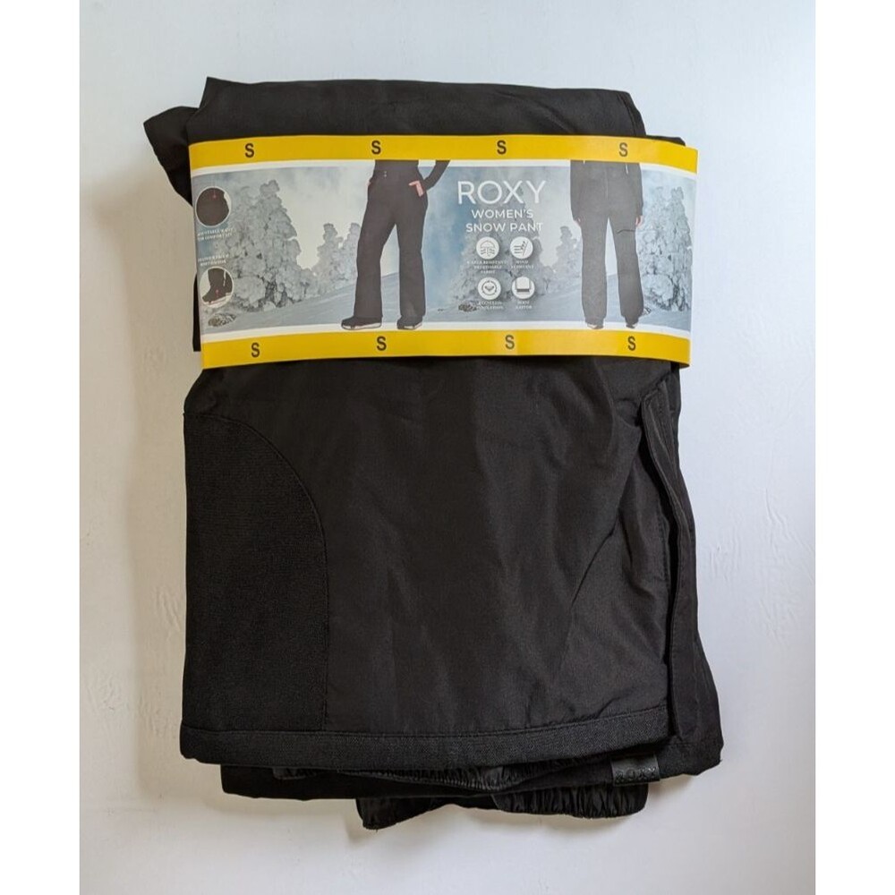 NEW Roxy DryFlight Womens Black Snow Pants Ski Snowboard 10K/3K Insulated Size S